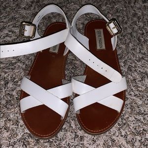 Steve Madden white summer sandals